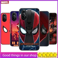 spider man marvel clear phone case for huawei honor 20 10 9 8a 7 5t x pro lite 5g black etui coque hoesjes comic fash design