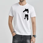 Мужские футболки с карманом и принтом кота хипстер 2020 Новая летняя футболка большого размера Забавные футболки с графикой белые топы мужские футболки одежда