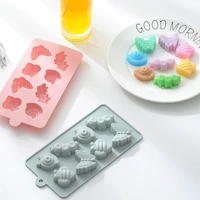 8 cells silicone cake molds snail insect style kitchen bakeware high quality ice tray candlebiscuitjellychocolate mold