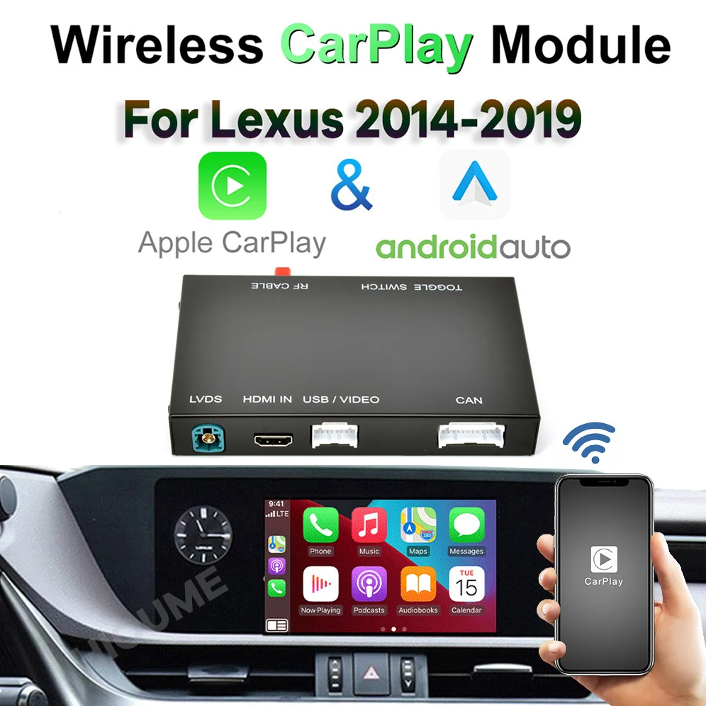 

Навигатор беспроводной CarPlay Android авто GPS модуль коробка для Lexus RX NX UX LX CT GS ES LS RC мультимедийный видеоинтерфейс декодер