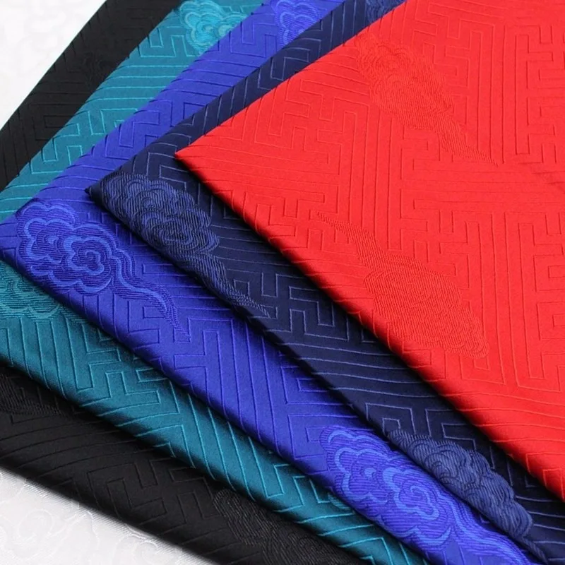 

Wide 29" Chinese Costume Tang Han Mongolian Tibetan Dress Trim Material Silk Satin Cloth Jacquard Brocade Fabric Cloud