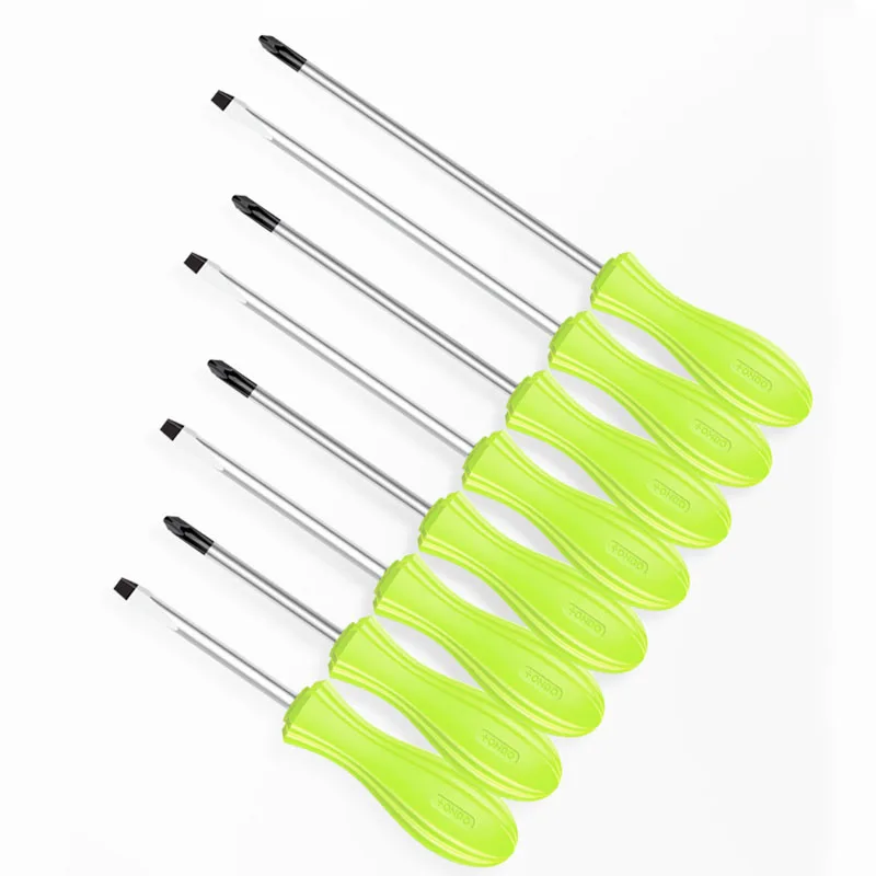 3*75-8*200mm Oil-proof Screwdrivers PP Handle Slotted Screwdriver CR-V Bolt Driver Magnetic Screw Screw-driving Tools | Инструменты