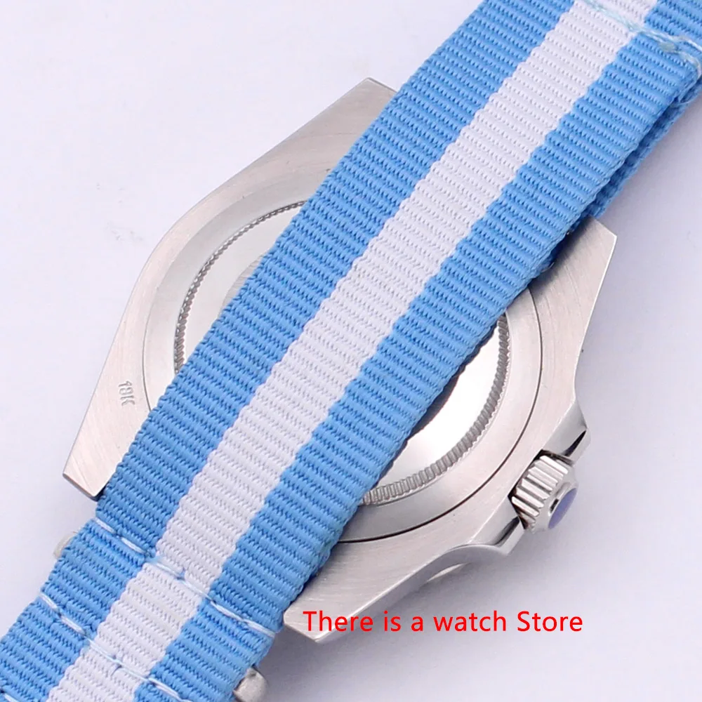 

Bliger 40mm Automatic Mechanical Men Watch Luxury Sapphire Crystal Watch Luminous Waterproof Nylon Strap Calendar Wristwatch Men