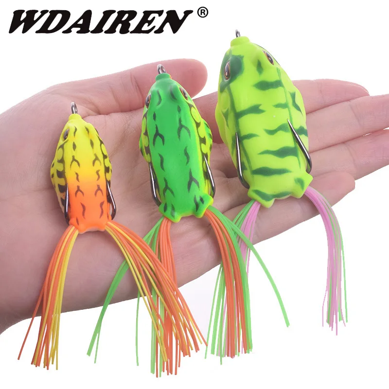 1Pcs 6g 9g 12g Top Water Ray Frog Shape Hooks soft Minnow Crank Wobbler for Fly Fishing Soft Tube Bait Japan Tackle | Спорт и