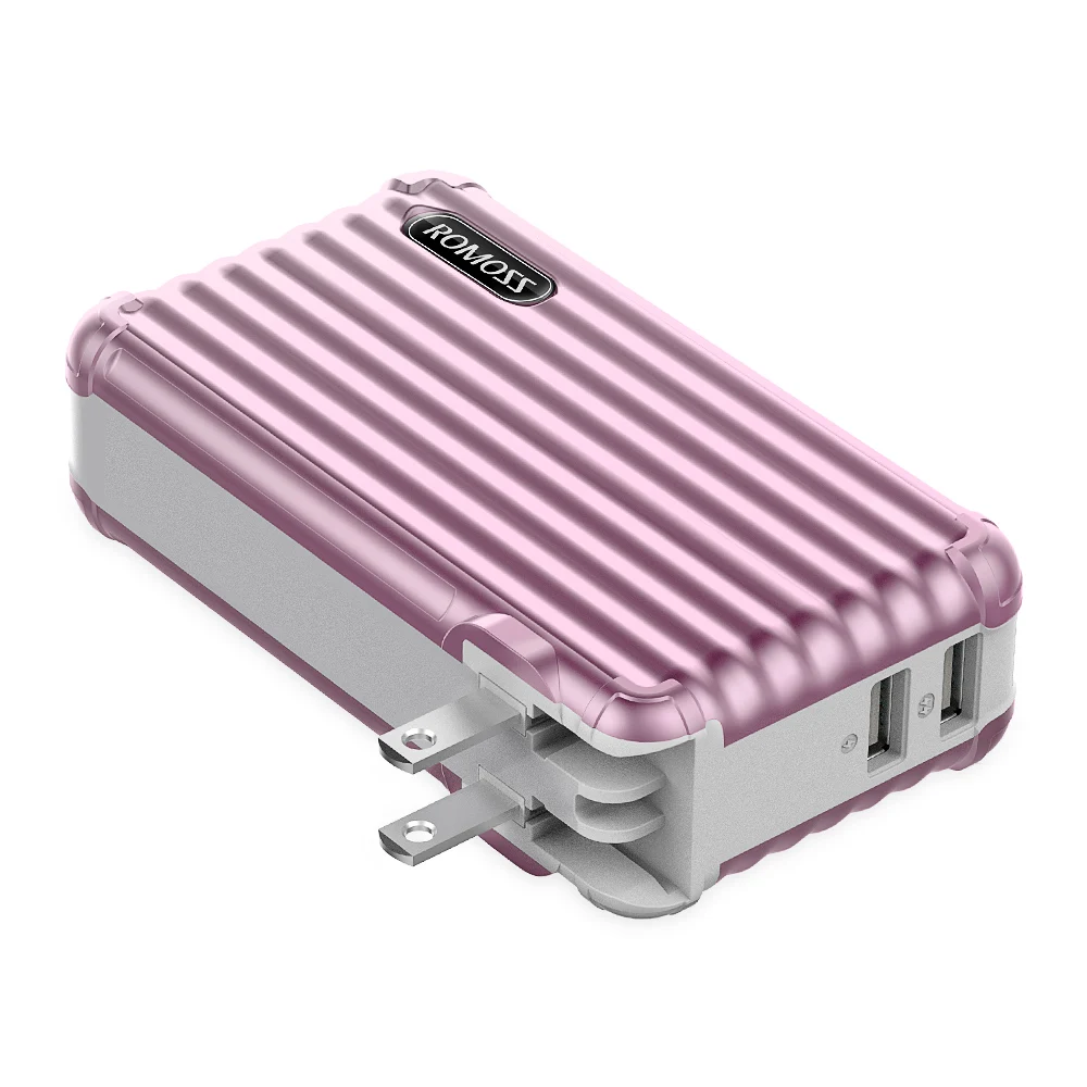 10000 мАч 2 в 1 внешний аккумулятор ROMOSS UP10 с двумя портами портативный со складной