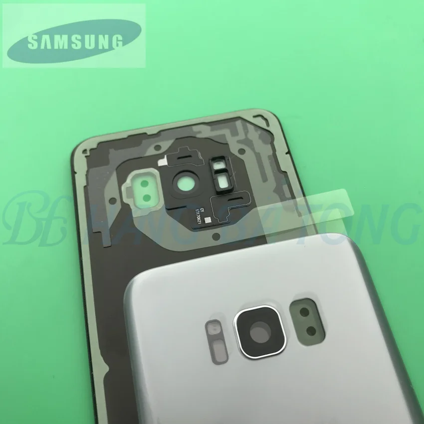 Оригинальное стекло samsung Galaxy S8 S8 Plus G950F G955F задняя крышка батарейного отсека задняя крышка Корпус чехол Замена+ клейкая наклейка