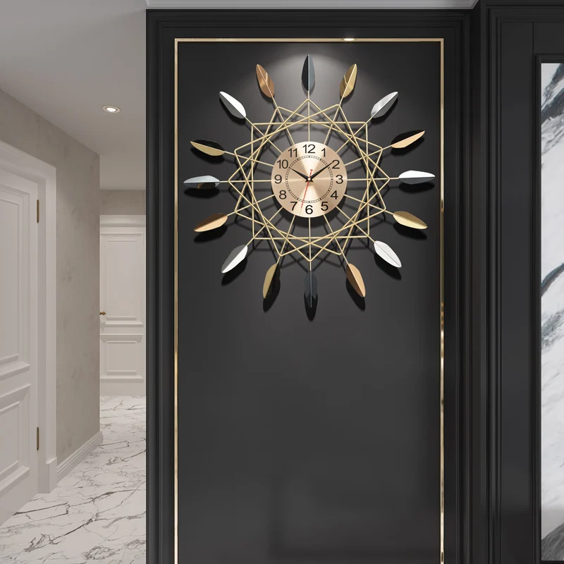 

Modern Design Wall Clock Electronic Silent Creative Gold Large Luxury Kitchen Wall Clock Europe Style Reloj De Pared Home Watch