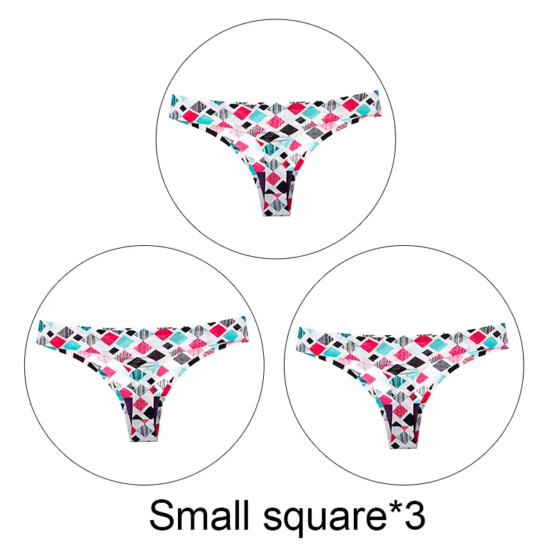 3 шт., женские сексуальные трусики ледяной шелк, бесшовные трусики, нижнее белье, леопардовые стринги, женское нижнее белье, нижнее белье с низкой посадкой, большие размеры - Цвет: AS picture 5