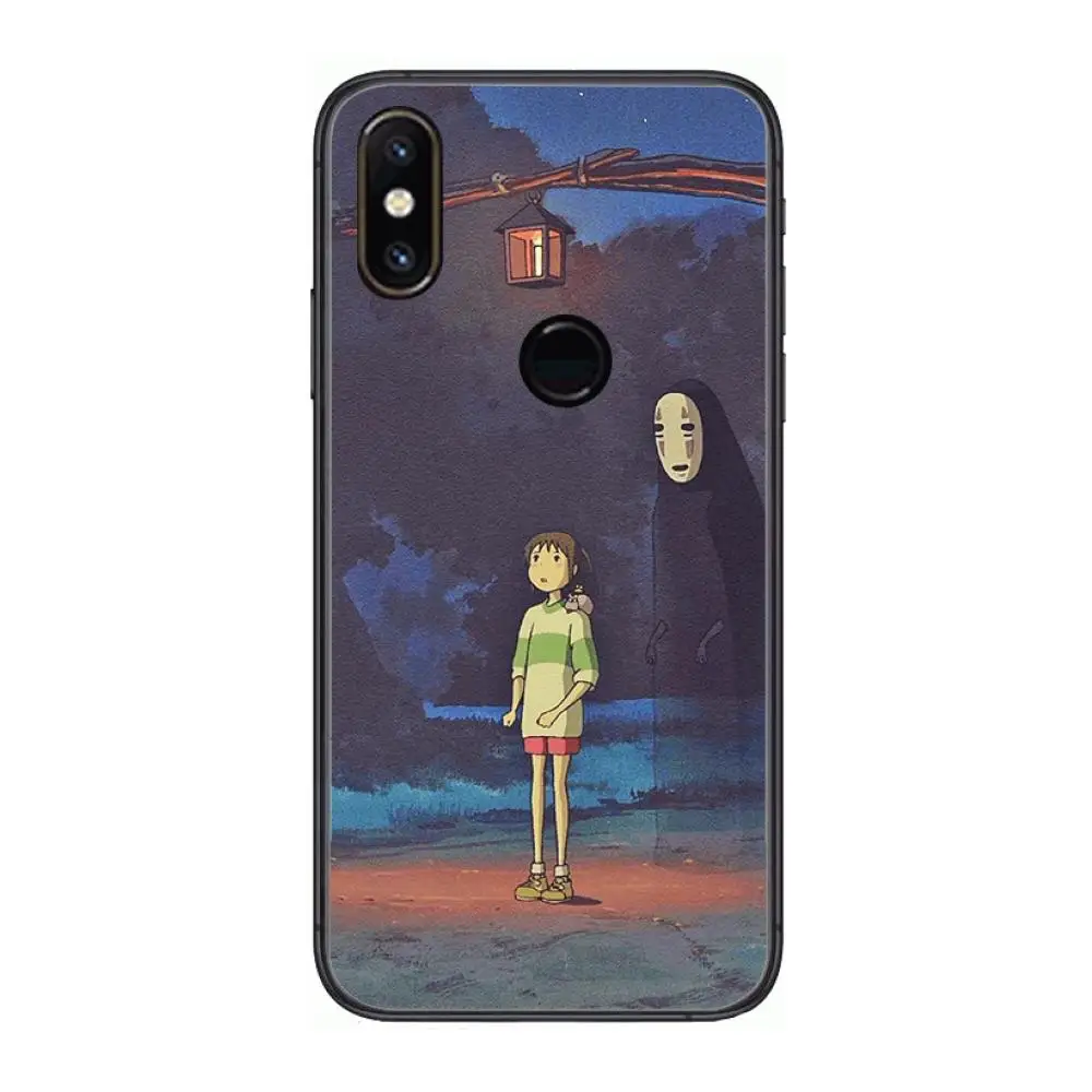 

Anime Spirited Away case Phone Case For xiaomi M2 C3 X3 F2 Lite NFC 6 5 x Poco k30 Pro Anime Black Cover Silicone Back Pretty