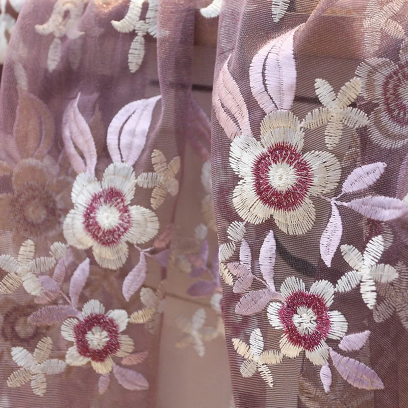 Европейские занавески для фотографий занавеска с цветочной вышивкой ткань окна