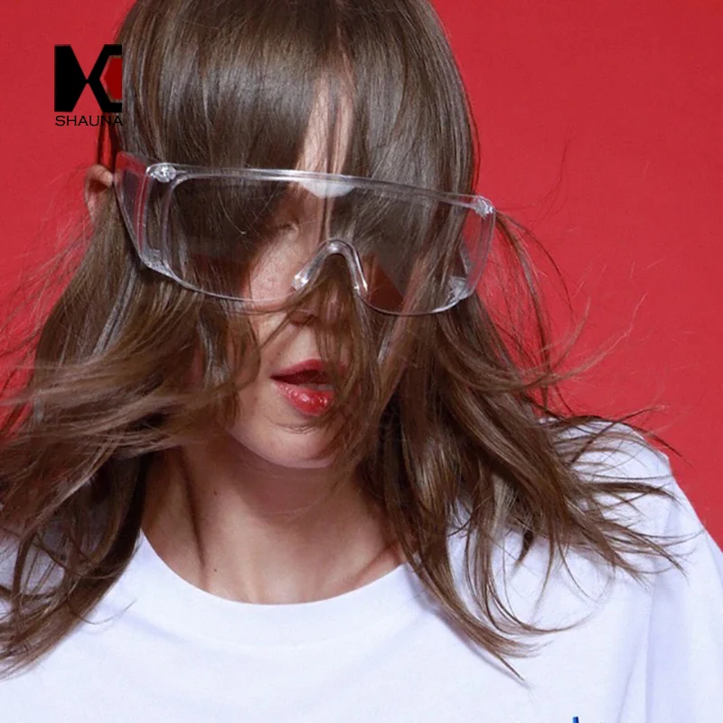 Женские солнцезащитные очки ярких цветов модные мужские с прозрачными красными