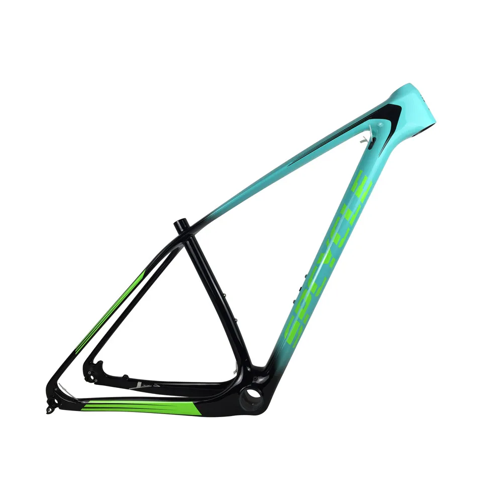 Celeste Glossy Spcycle Сверхлегкий T1000 Углеродные рамы для горного велосипеда 29er карбоновая Передняя Велосипедная вилка рамы совместимы 142*12 мм через ось или 135*9 мм QR - Цвет: Celeste Glossy