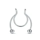 1 шт., кольцо в форме рогов для пирсинга носа, из нержавеющей стали