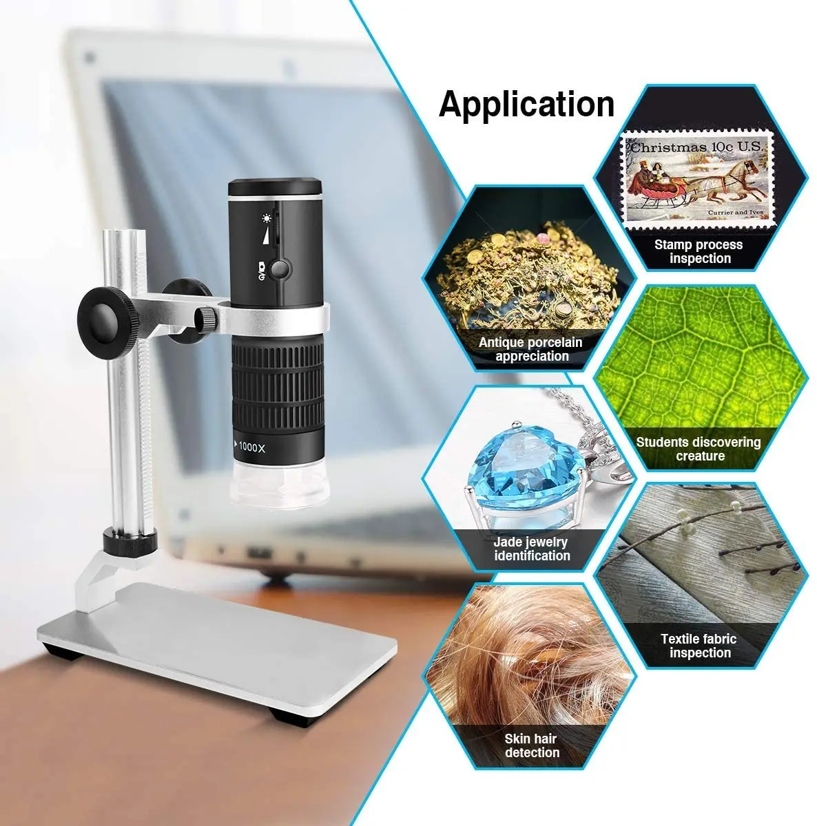 Цифровой микроскоп с Wi-Fi и USB эндоскоп беспроводным увеличением 50-1000Х 8