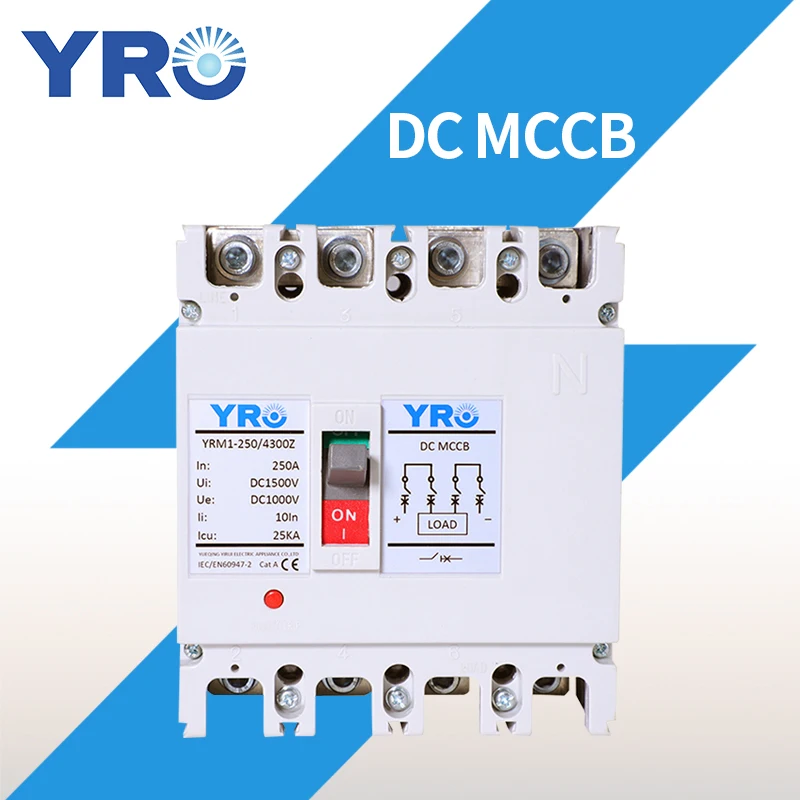 

DC 4P 100A 250A 400A 630A Moulded Case Circuit Breaker Switch MCCB Solar Battery Main Switch Solar battery protector