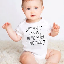Комбинезон для новорожденных с принтом My Auntie Love Me To The Moon and Back