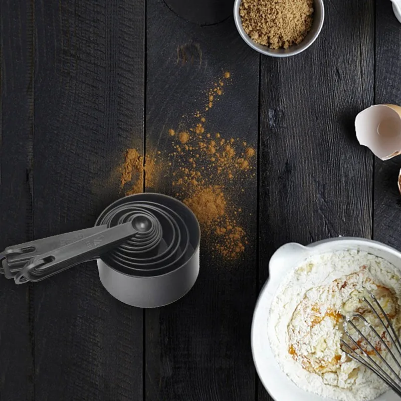 Черные Пластиковые мерные чашки мерная ложка сделай сам для выпечки торта