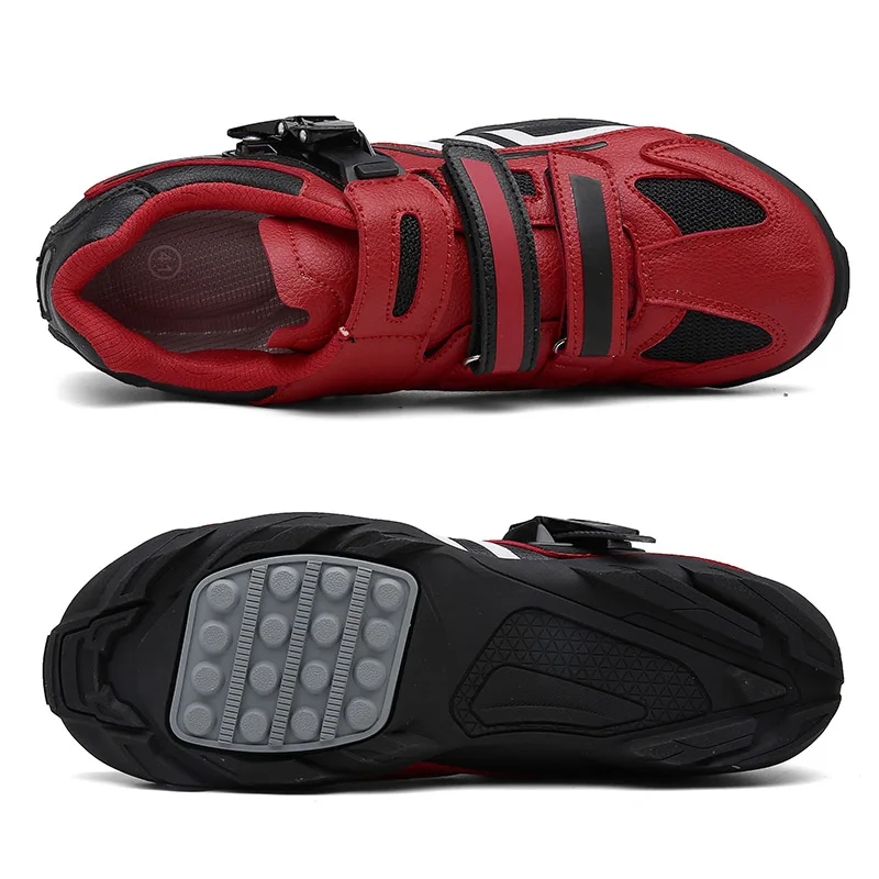 

High Quality Men MTB Cycling Shoes Breathable Microfiber Bike Shoes Road Bicycle Shoes SPD Rubber Cleat Racing Cycling Snekaers
