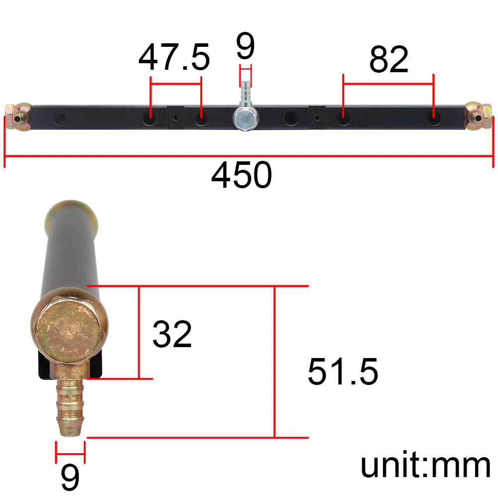 Большой поток воздуха Алюминий Топливная рампа комплект для vr6 турбокомпрессора