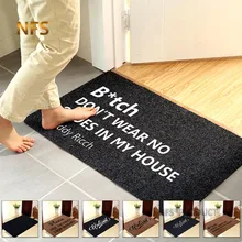 Home Decorative Front Door Mat Entrance Doormat 40x60cm Polyester Black Brown TPR Rubber Non Slip Floor Mat Carpet Welcome Mats