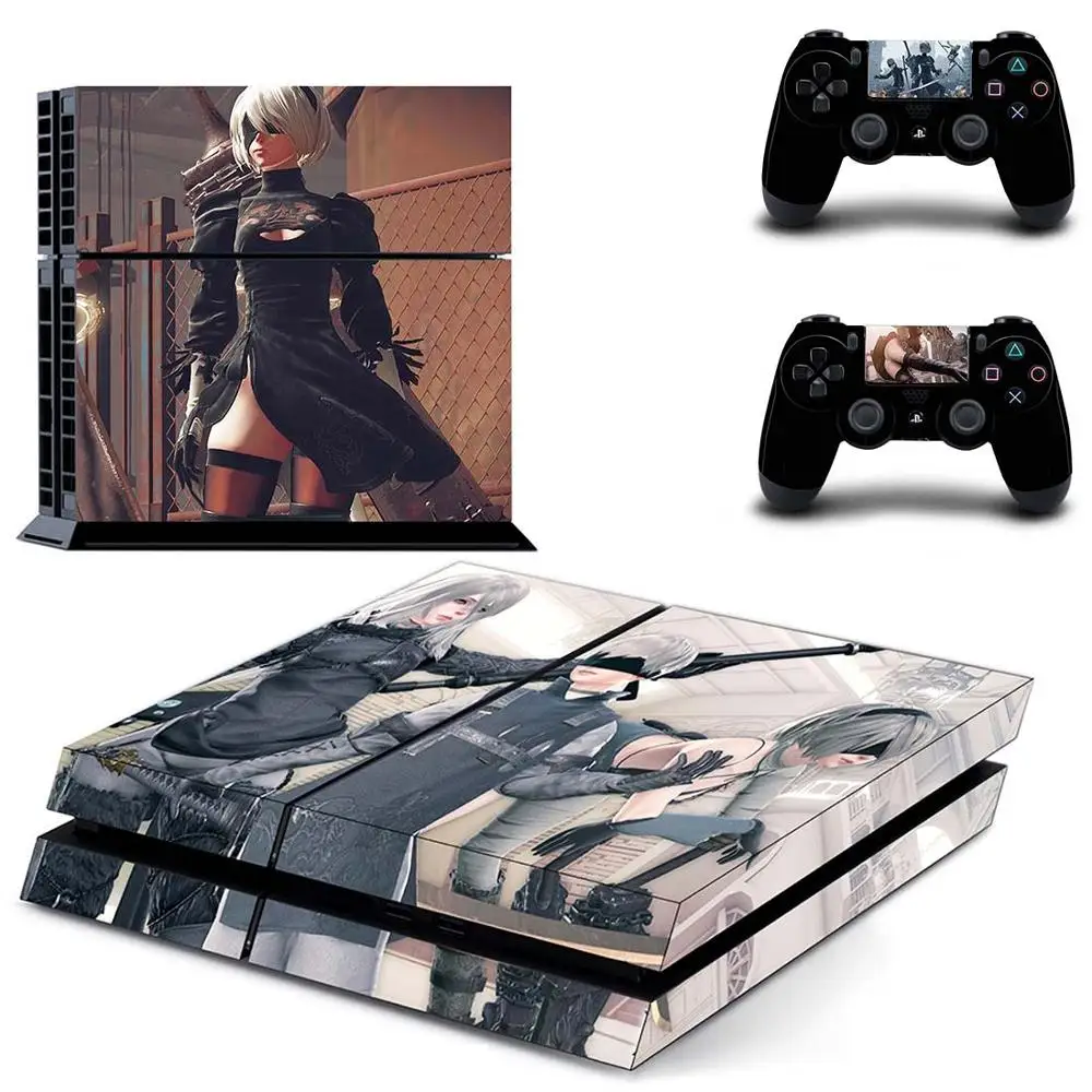 NieR Automata полноразмерные лицевые панели PS4 наклейки для PlayStation 4 консоли и