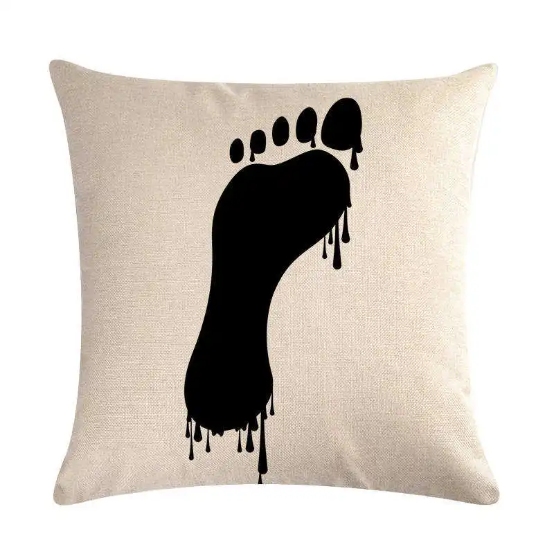 

Blood Drop Footprint Cotton Linen Throw Pillow Case Cover Home Decor 18''