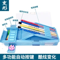 transformers pencil box large capacity cute pencil case school supplies multifunctional double sided stationery storage box