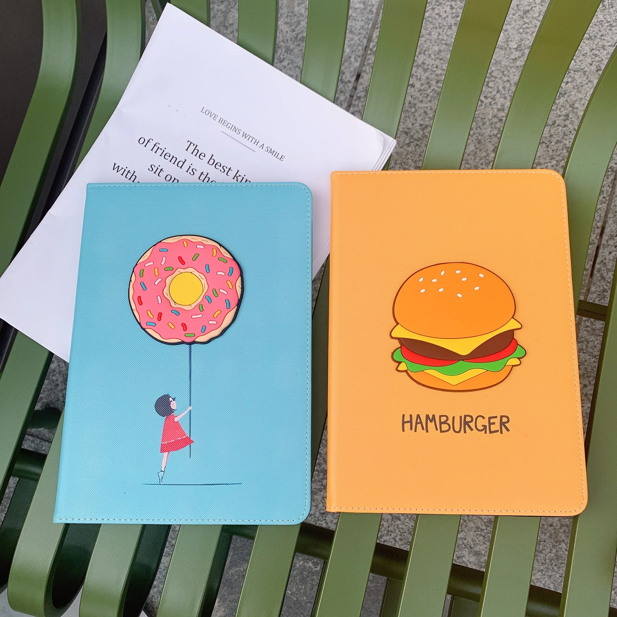 

3D Food Hamburger Banana Ice Cream Soft Tablet Protective Case For iPad Air 1 2 3 Mini 4 5 Pro 2017 2018 2019 2020 Cover