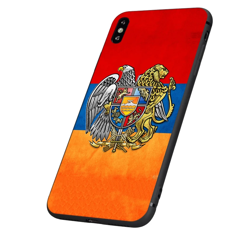Черный чехол из ТПУ для iphone 5 6 6s 7 8 plus x 10 силиконовый XR XS MAX с арменским флагом |