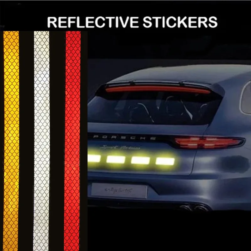 

1.5CM*1M Waterproof Auto Stickers 4 Colors Electric Vehicles Motorcycles Stripe Luminous Diamond-grade Reflective Personalise