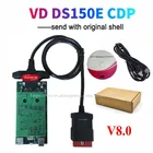 DHL10 шт.Лот Лучший новый VCI vd ds150e cdp Bluetooth 2017R3 генератор ключей для obd2 Диагностический ремонтный инструмент 3 в 1 сканер с оригинальной оболочкой