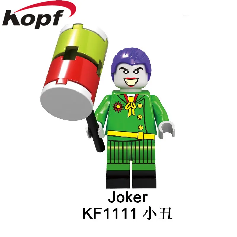 Одиночные продажи строительные блоки Супер Герои кирпичи клоун Pennywise Freakazoid Джокер образование в цифрах игрушки для детей - Цвет: KF1111 Without Box