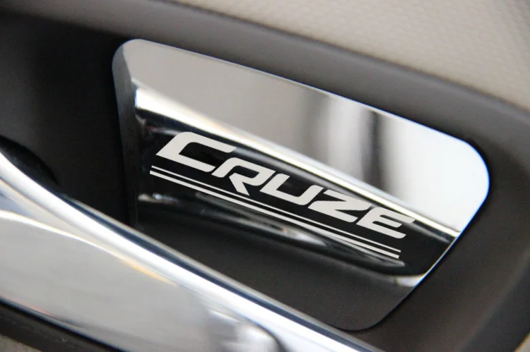 4pcs Stainless Steel Inside Door Bowl Stickers for Chevrolet Cruze 2009-2014, Car Stickers and Accessories image 2