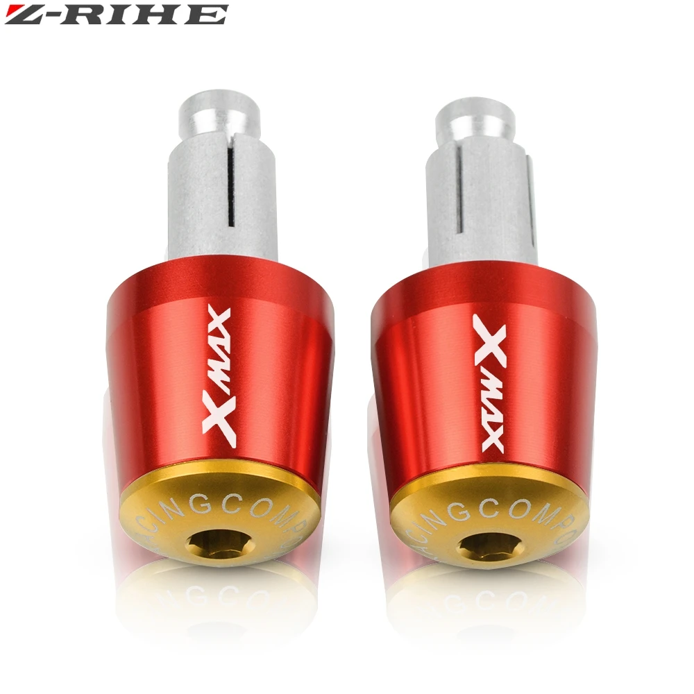 Red Gold Аксессуары для мотоциклов XMAX 7/" 22 мм рукоятки «Грипсы» Торцевая Крышка для Yamaha xmax 125 250 300 400 X MAX - Цвет: Red Gold