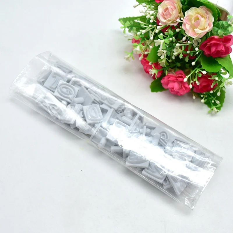 64 шт./компл. алфавит буквы формы для торта печенья набор резаков помадки конфеты