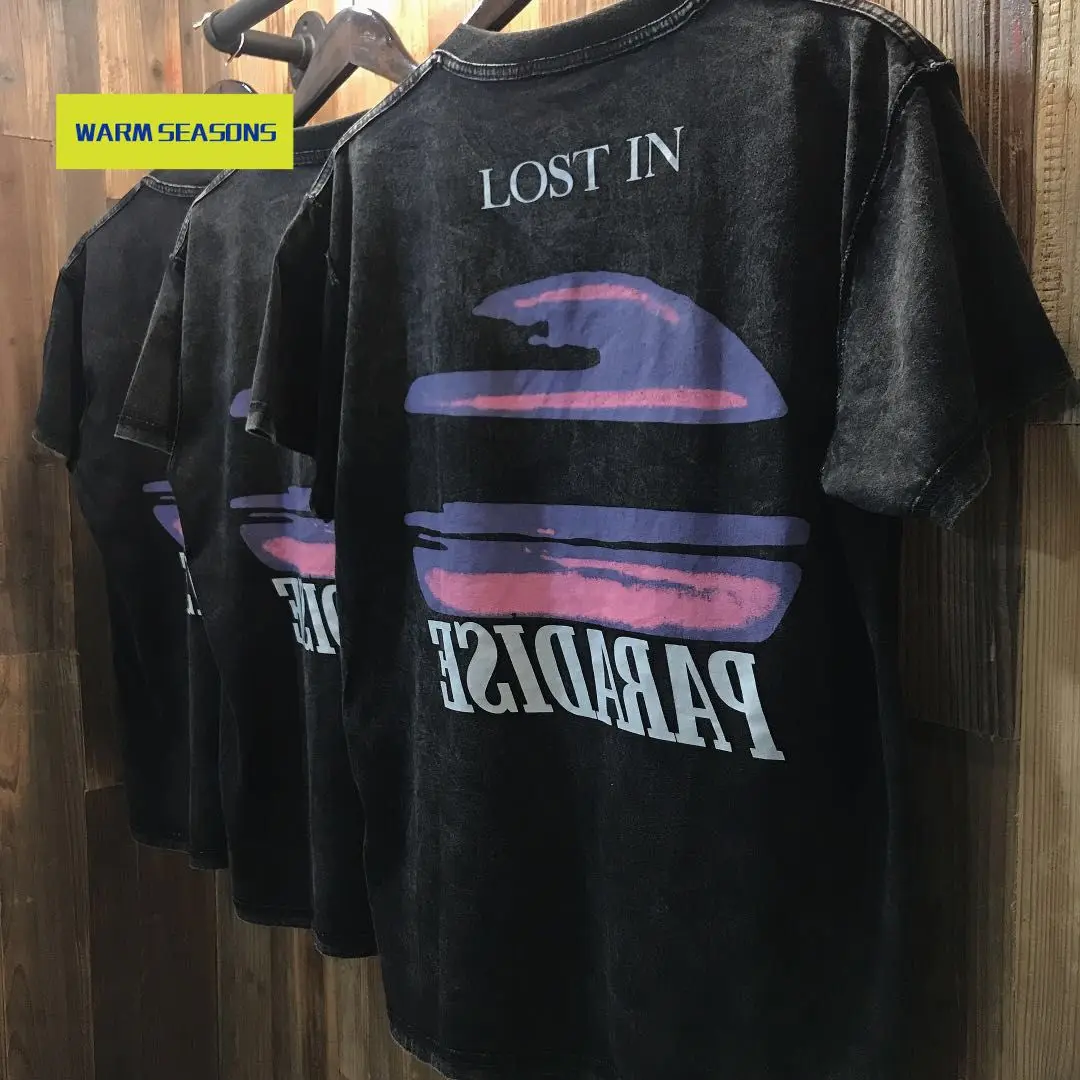 

New European and American Fashion Brand Short-Sleeved Shirt High Quality Trendy Casual Loose round Neck Bottoming Shirt Trendy