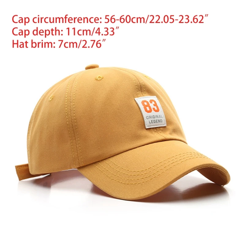 

Unisex Number Letters Label Baseball Cap Hip Hop Sunscreen Adjustable Dad Hat XXFD