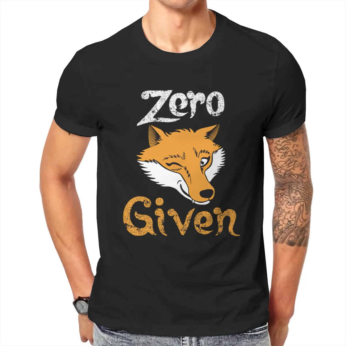 

Zero Fox Given - I do not care about pun T shirt Men T shirt summer T-shirt