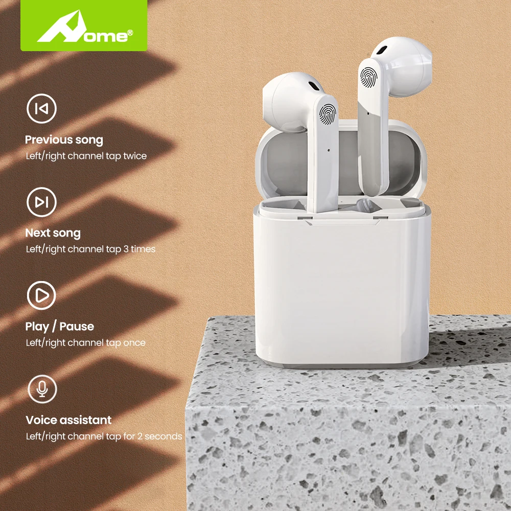 Водонепроницаемые беспроводные Bluetooth наушники IPX4 с зарядным чехлом TWS