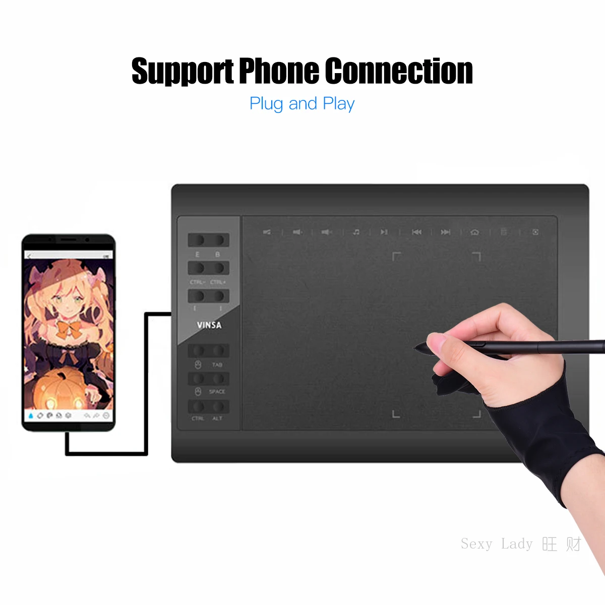 

Профессиональный графический планшет 10 дюймов tablet grafica, планшет для рисования с 12 Экспресс-клавишами и 8192 уровнями, безбатарейный стилус