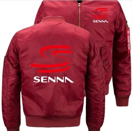 Новая куртка бомбер HERO AYRTON SENNA Flight Flying зимняя утепленная на молнии мужские куртки