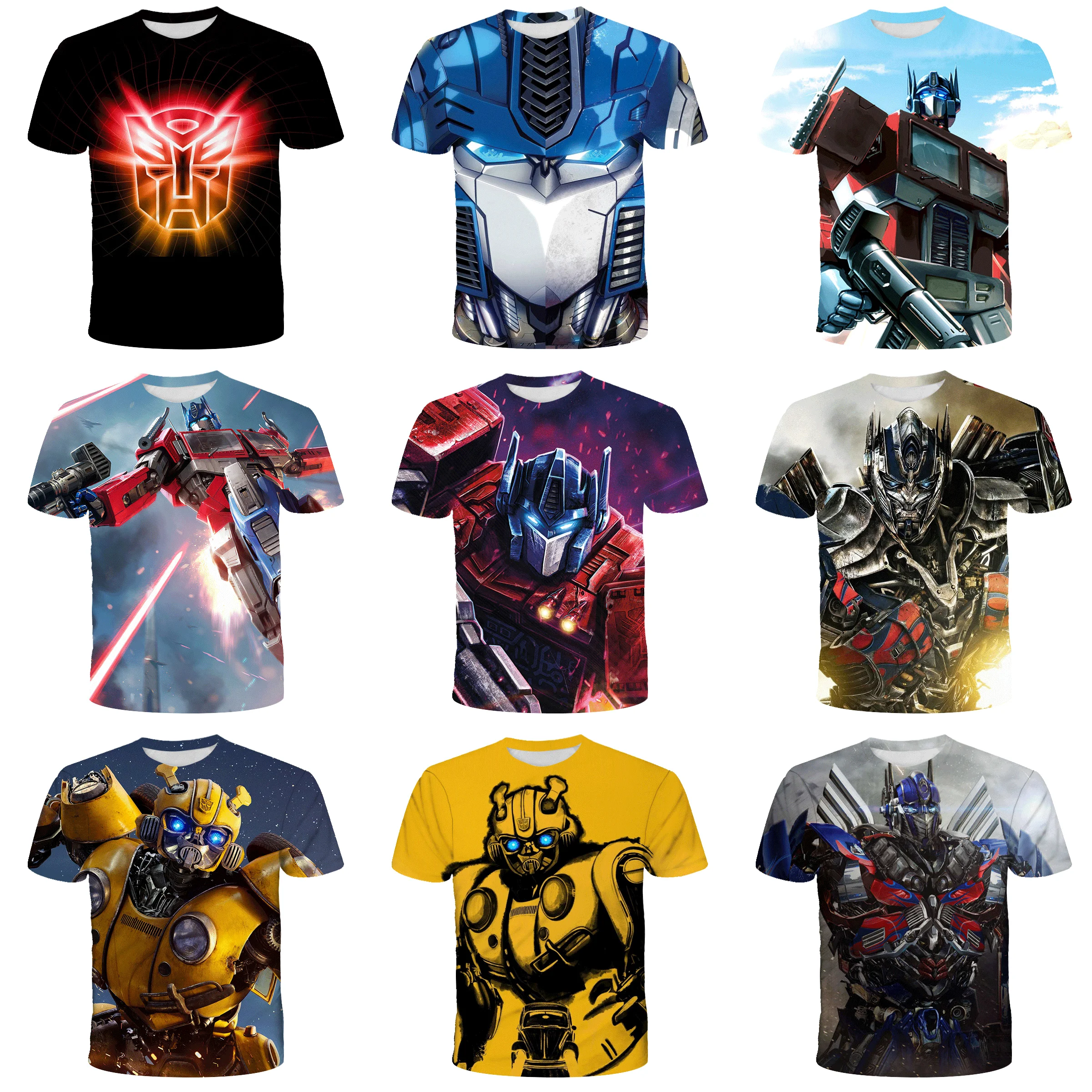 

Summer Boys Fashion T-shirt TopsOptimus Prime T-shirt Bumblebee T-shirt Boys T-shirt Kids Oversized T-shirt Kids