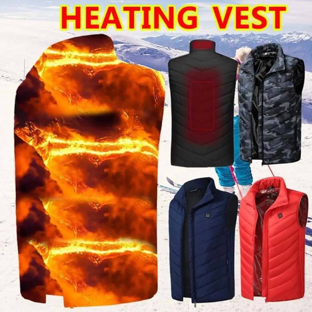 

Heating vest washable USB charging heating warm vest three-speed control temperature heated jacket outdoor camping hiking golf