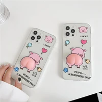 pink cute pig soft squishy phone case for iphone 11 12 pro max x xs xr iphone case for iphone 7 8 plus relieve stress cover