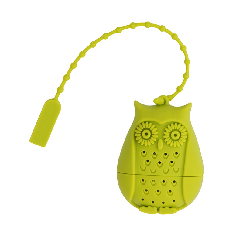 Горячая Распродажа Сова Чай сумки фильтры Силиконовый Фильтр размером с чайную