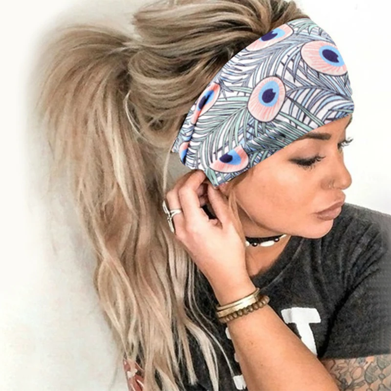 

Fashion Women Bohemian Hair Bands Print Headbands Girls Summer Vintage Cross Turban Bandage Bandanas HairBands Hair Accessories