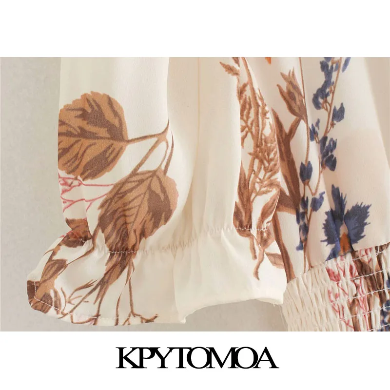 KPYTOMOA женское 2020 шикарное модное Цветочное платье футляр с оборками средней длины