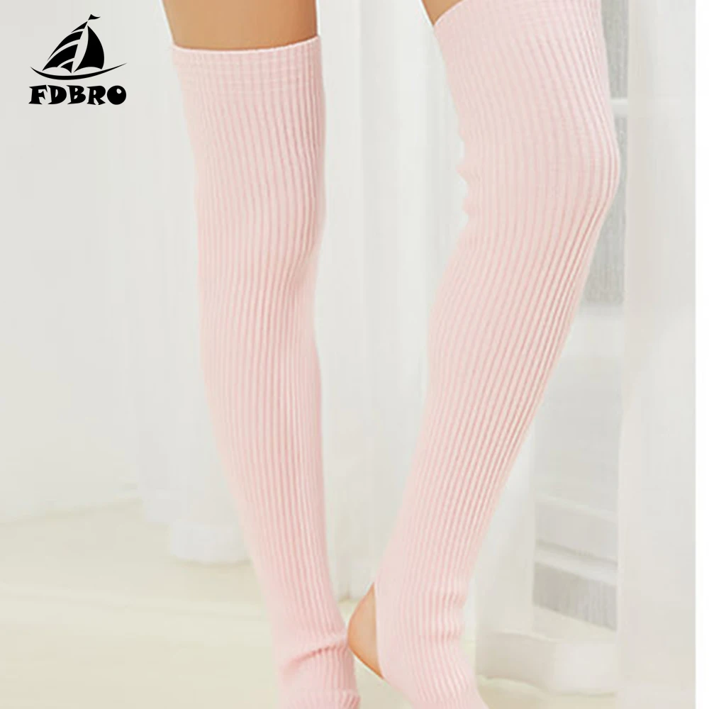 FDBRO новые профессиональные аксессуары для танцев женские Гетры длинные