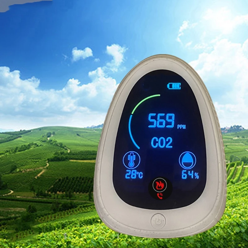 

CO2 Meter Carbon Air Dioxide Detector Smoke Alarm Temperature Humidity Monitor