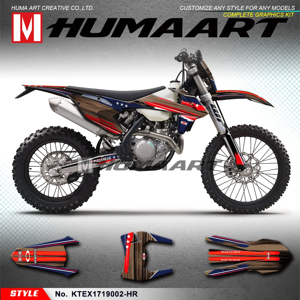 HUMAART MX Графика гоночный Стикеры клейкая Обёрточная бумага деко для 125 150 250 300 350 450